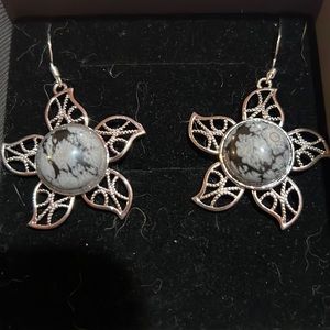 Snowflake obsidian crystal set